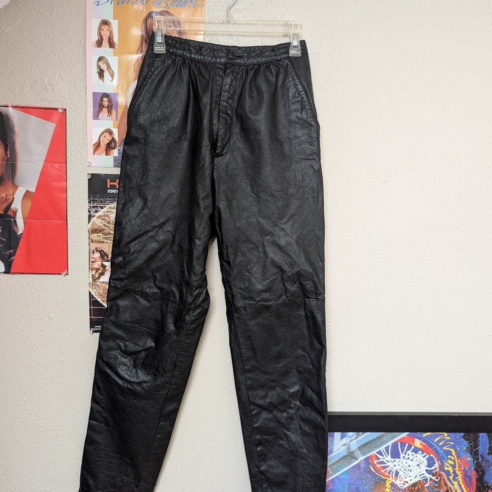 Vintage Avanti Genuine Leather Pants for Women